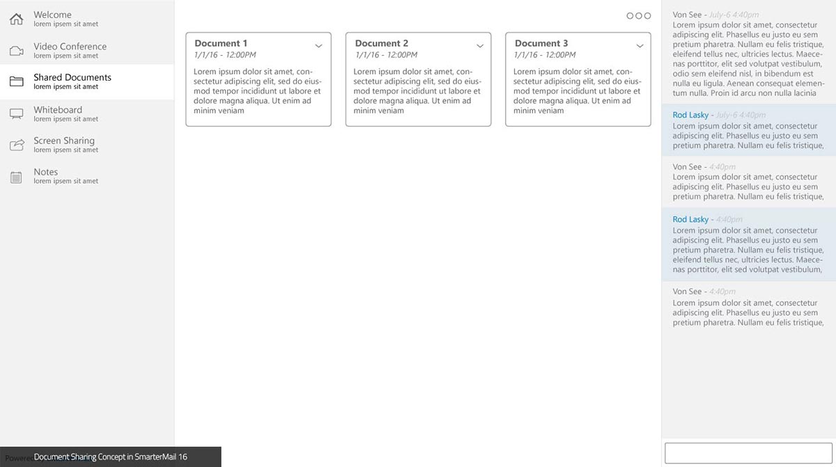 Concept of Shared Documents in SmarterMail 16