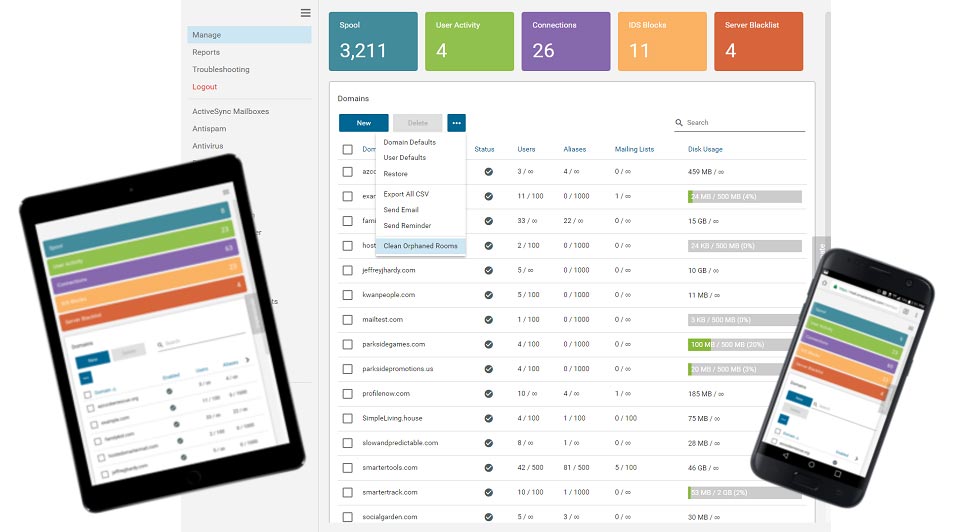 Mail Server Management in SmarterMail 16.x