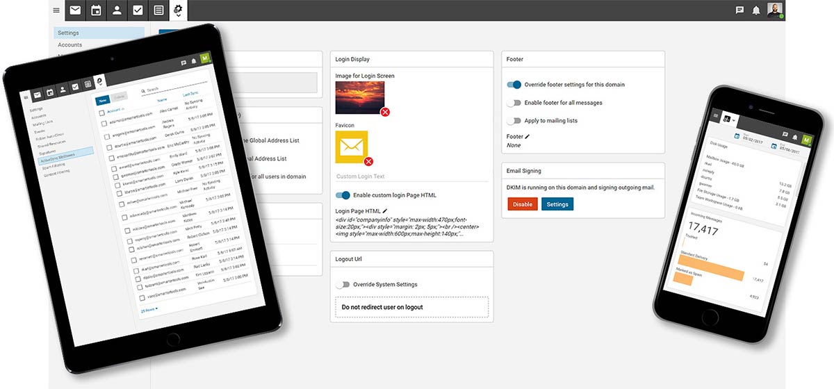 SmarterMail responsive web interface