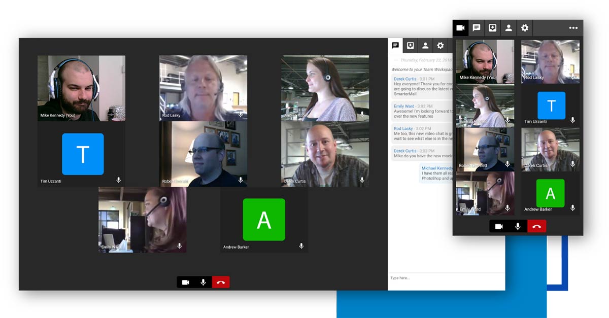 SmarterMail 17 Team Workspace Video Chat