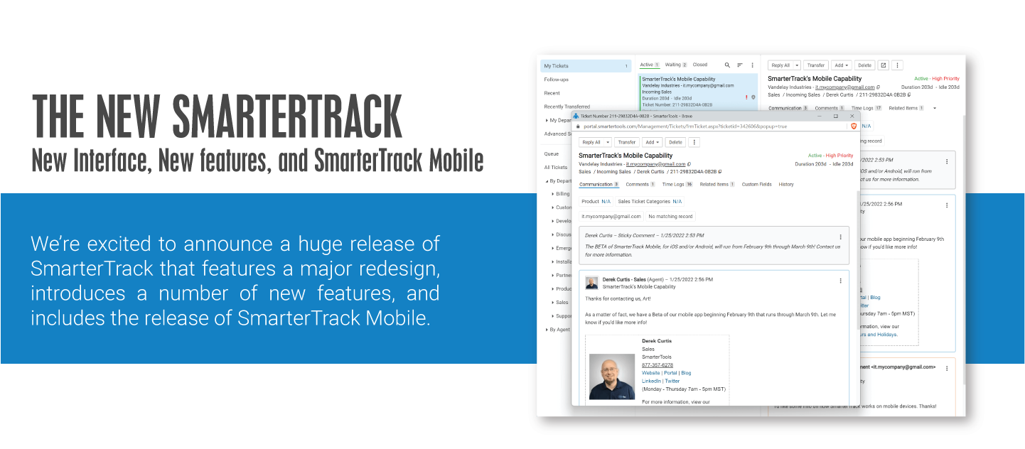 New SmarterTrack and SmarterTrack Mobile help desk