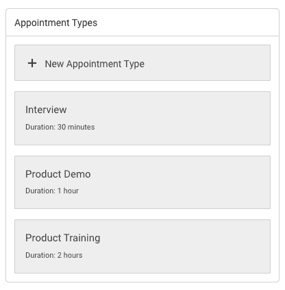 Appointment Types