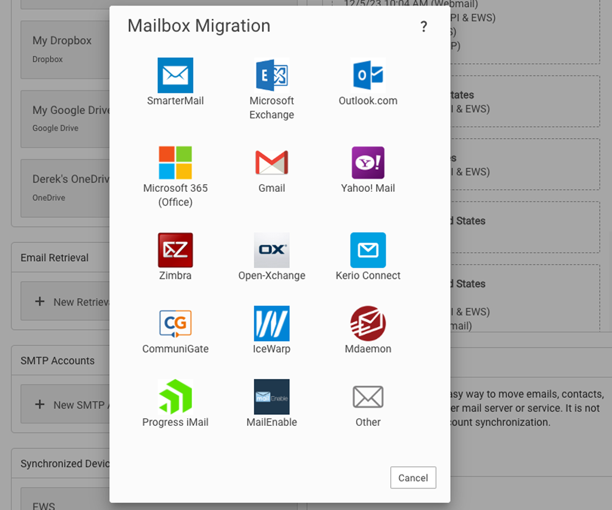 Simple Email Account Migration