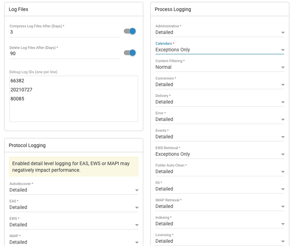 Comprehensive Email Server Logging