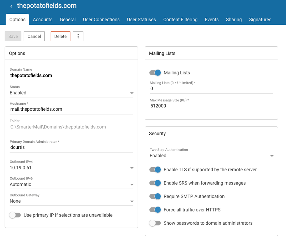 Simple Email Server Setup