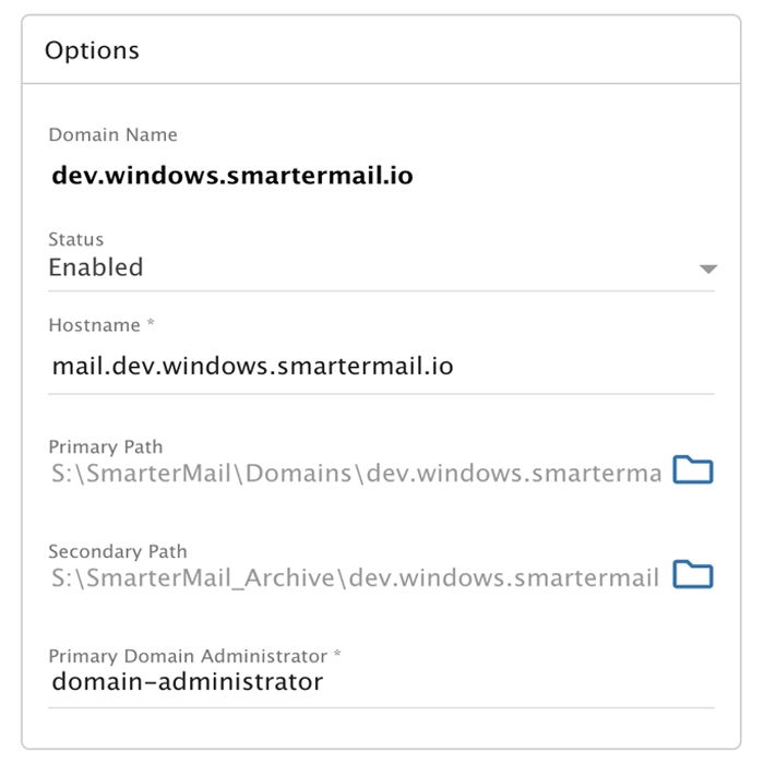 SmarterMail secondary paths and volume mounts allow for the distribution of mail data.