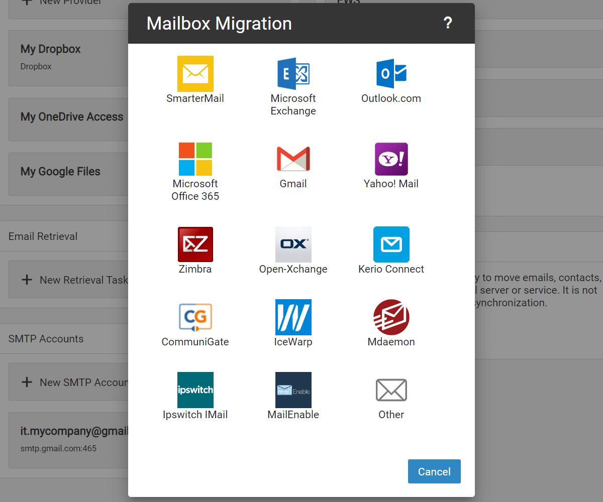 Simple Email Account Migration