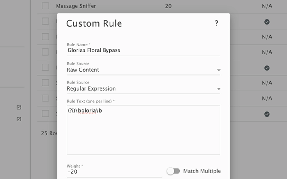 SmarterMail antispam settings showing RBLs, URIBLs, and filtering options with real-time blacklist services