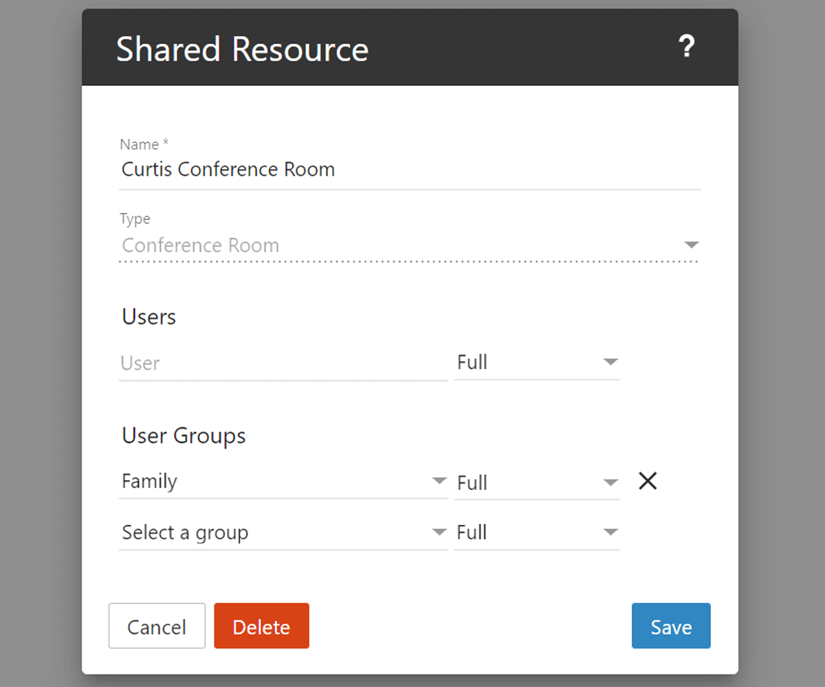 Mail Server Conference Rooms