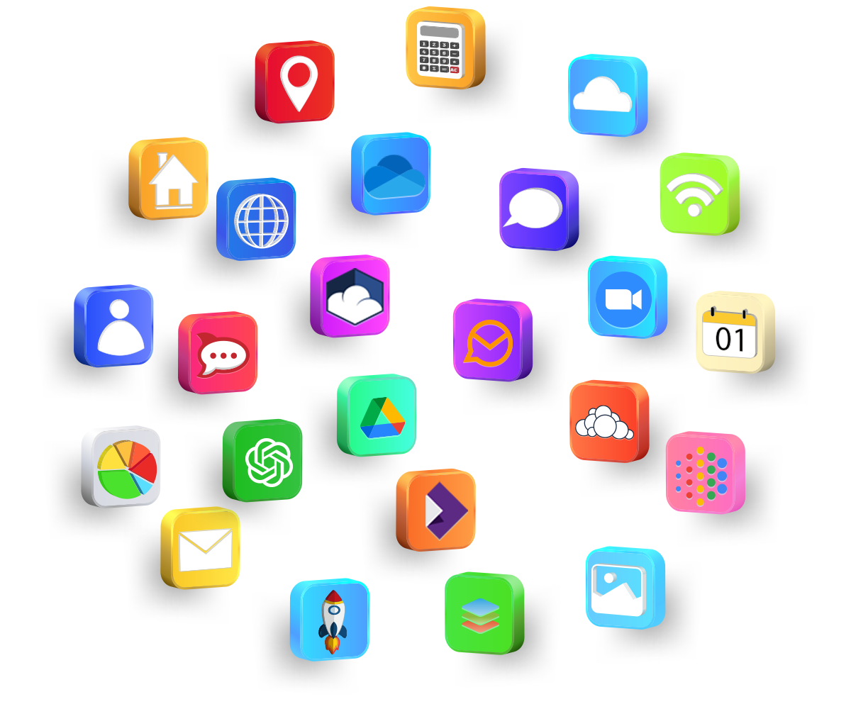 Icons of various integrations for Marketplace