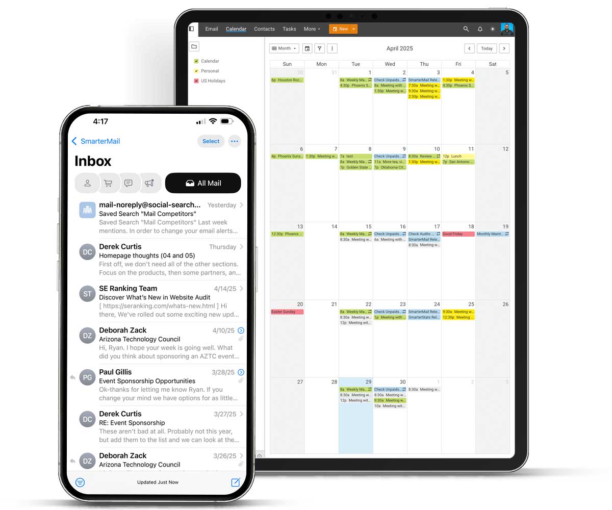 Business Email Desktop and Mobile Clients