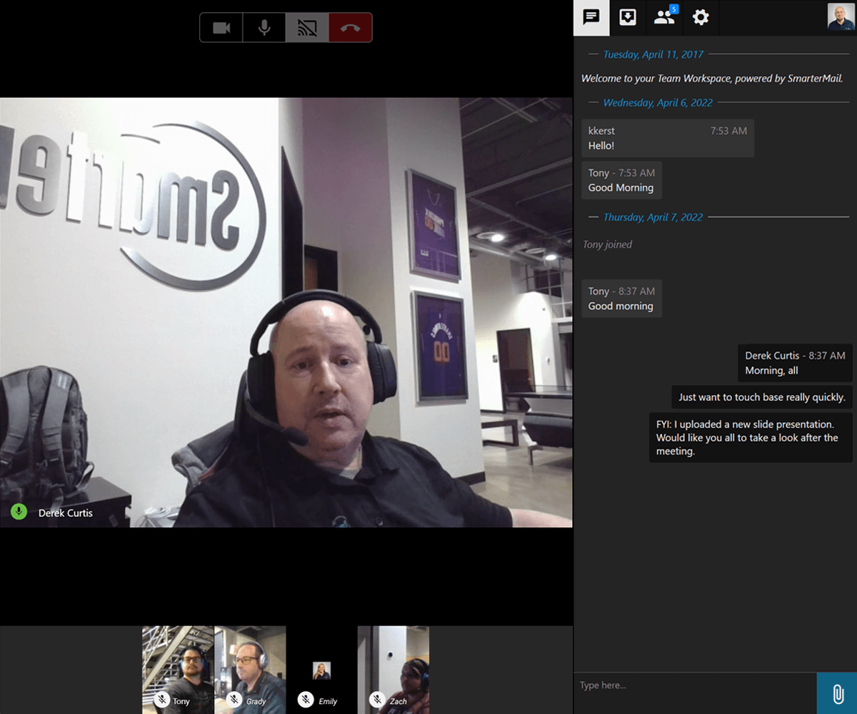 Mail Server Audio Video Conferencing