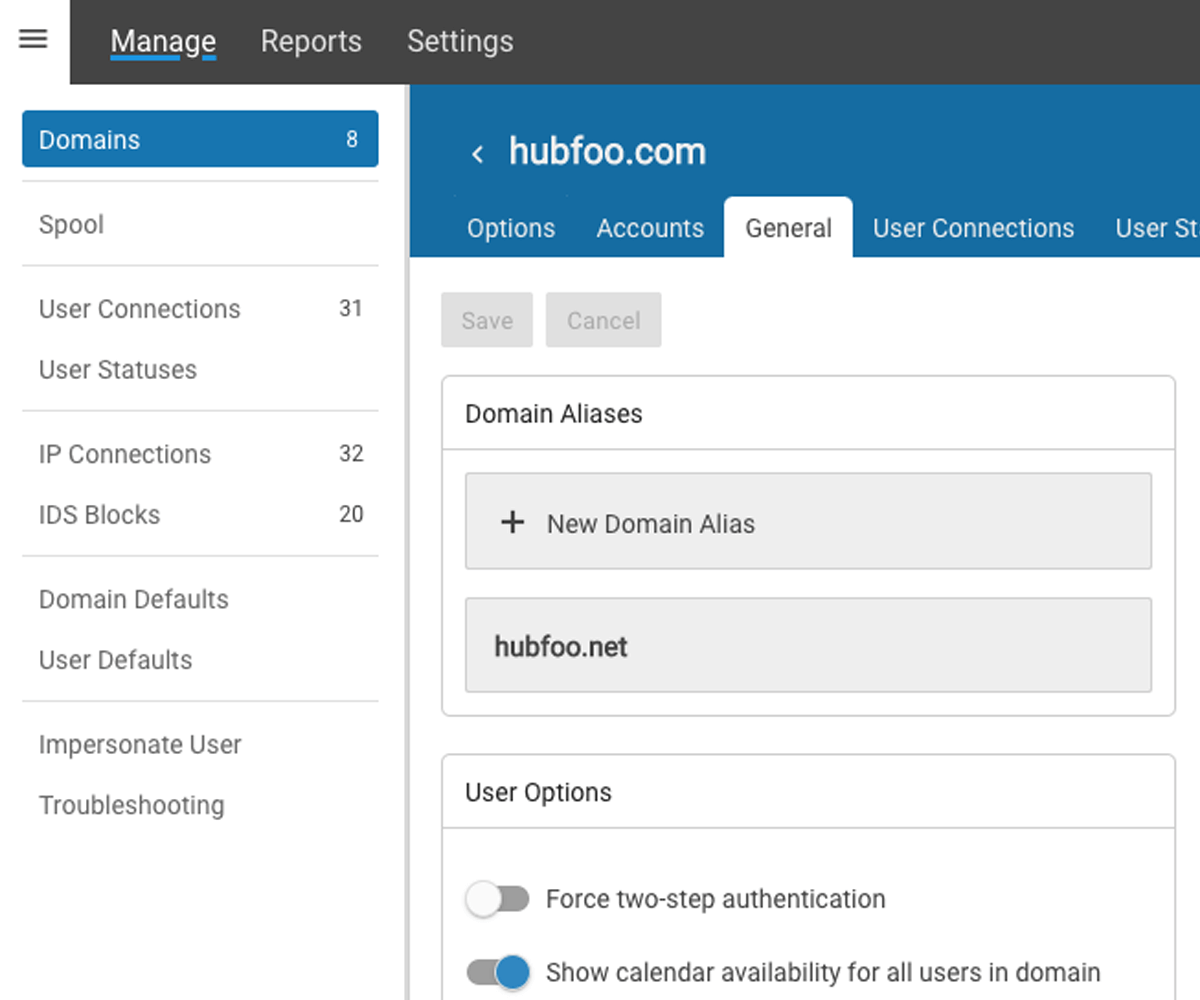 Simple Mail Server Management