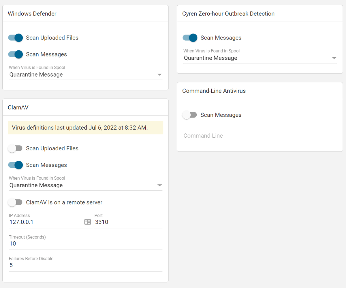 Mail Server Antivirus