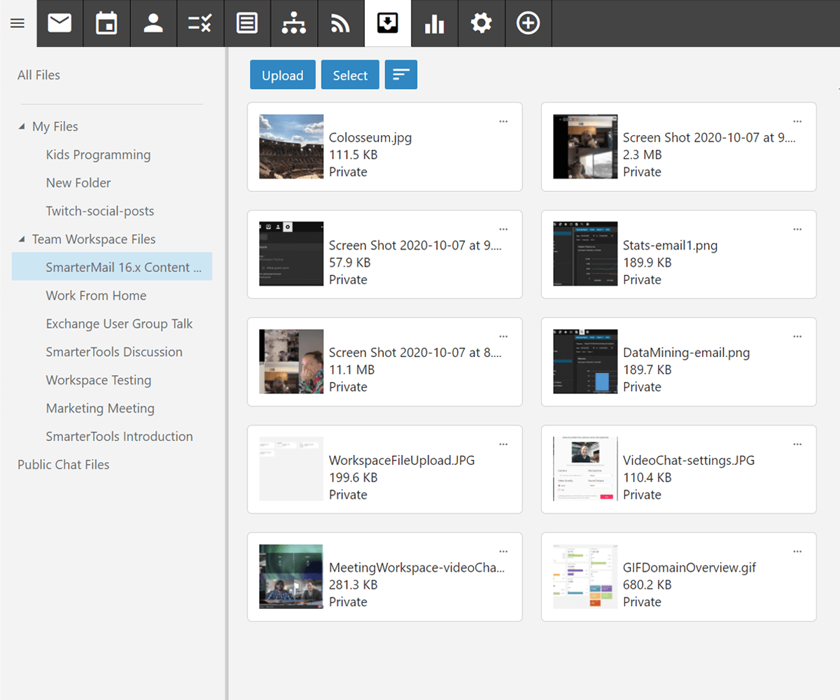 Mail Server File Sharing and Conferencing