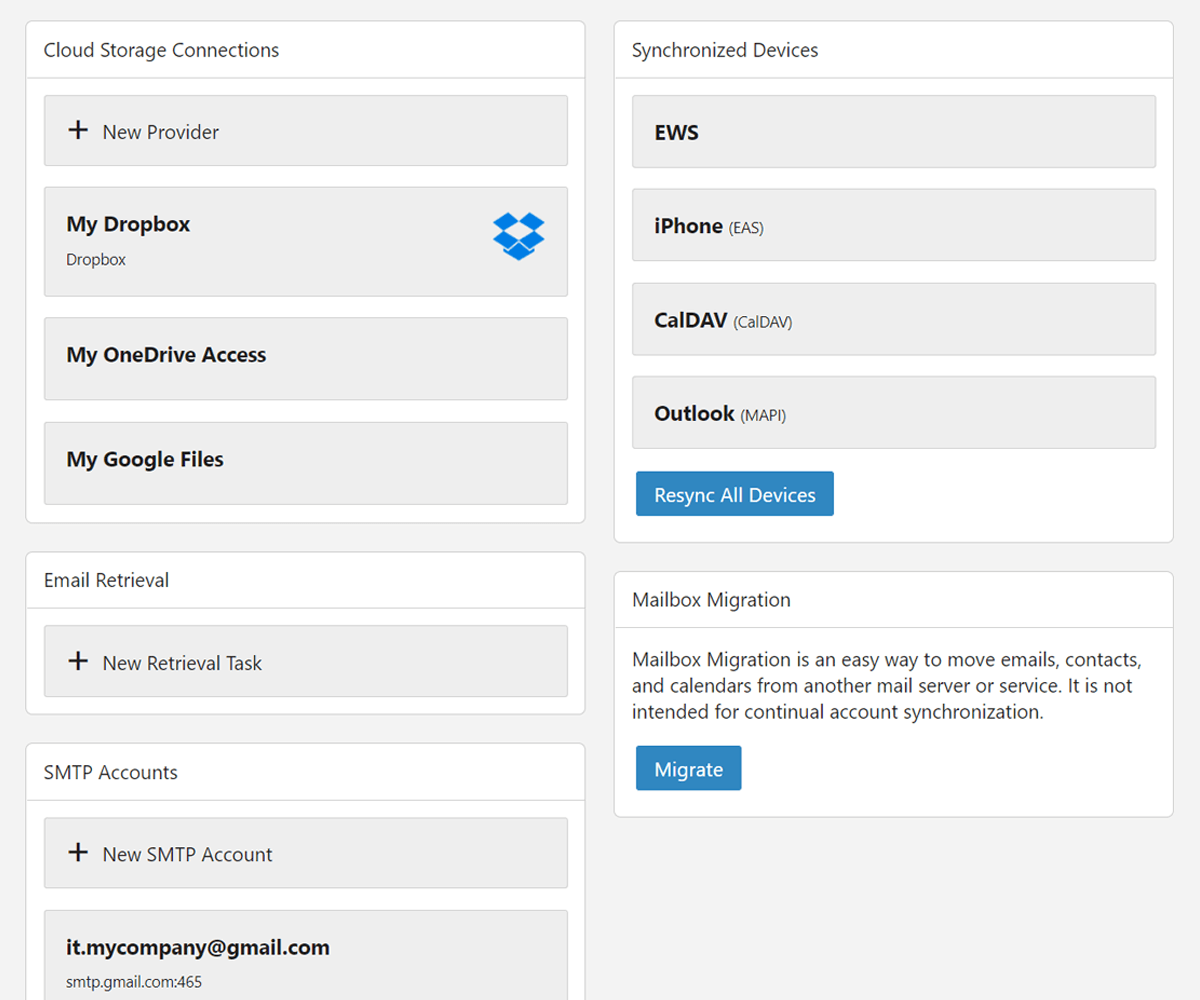webmail client multiple signatures