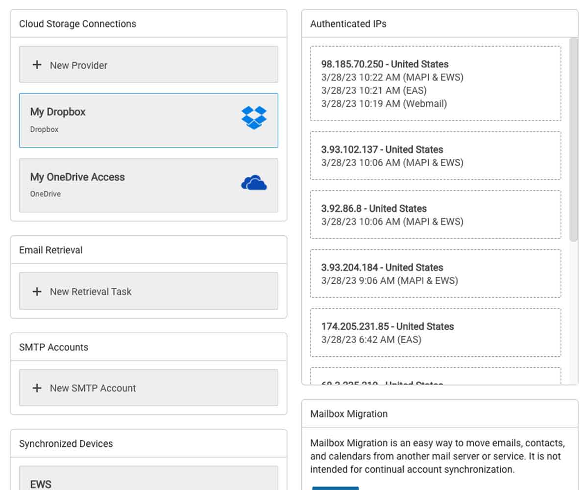 webmail client multiple signatures