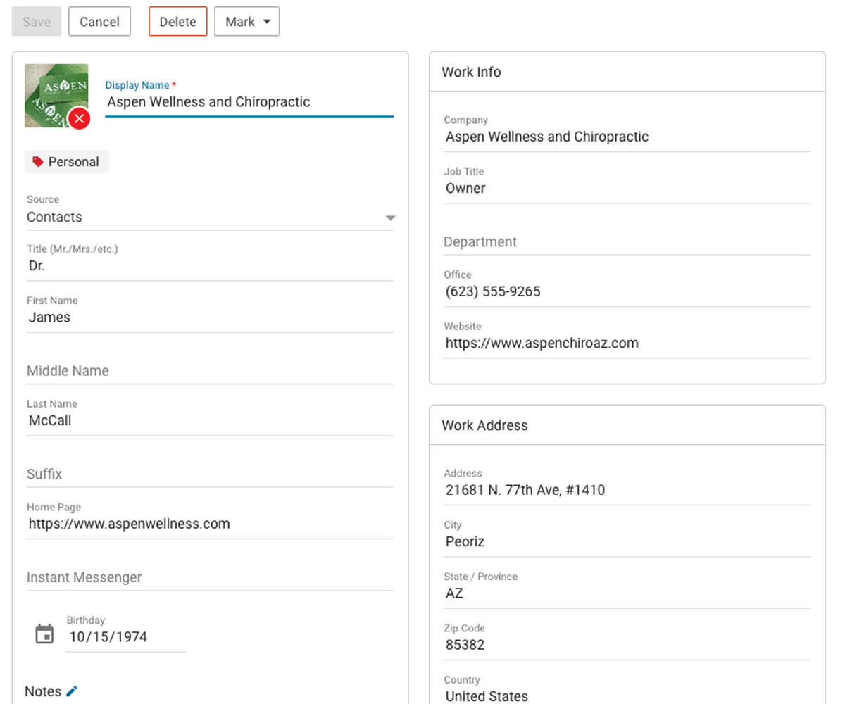 webmail client notes