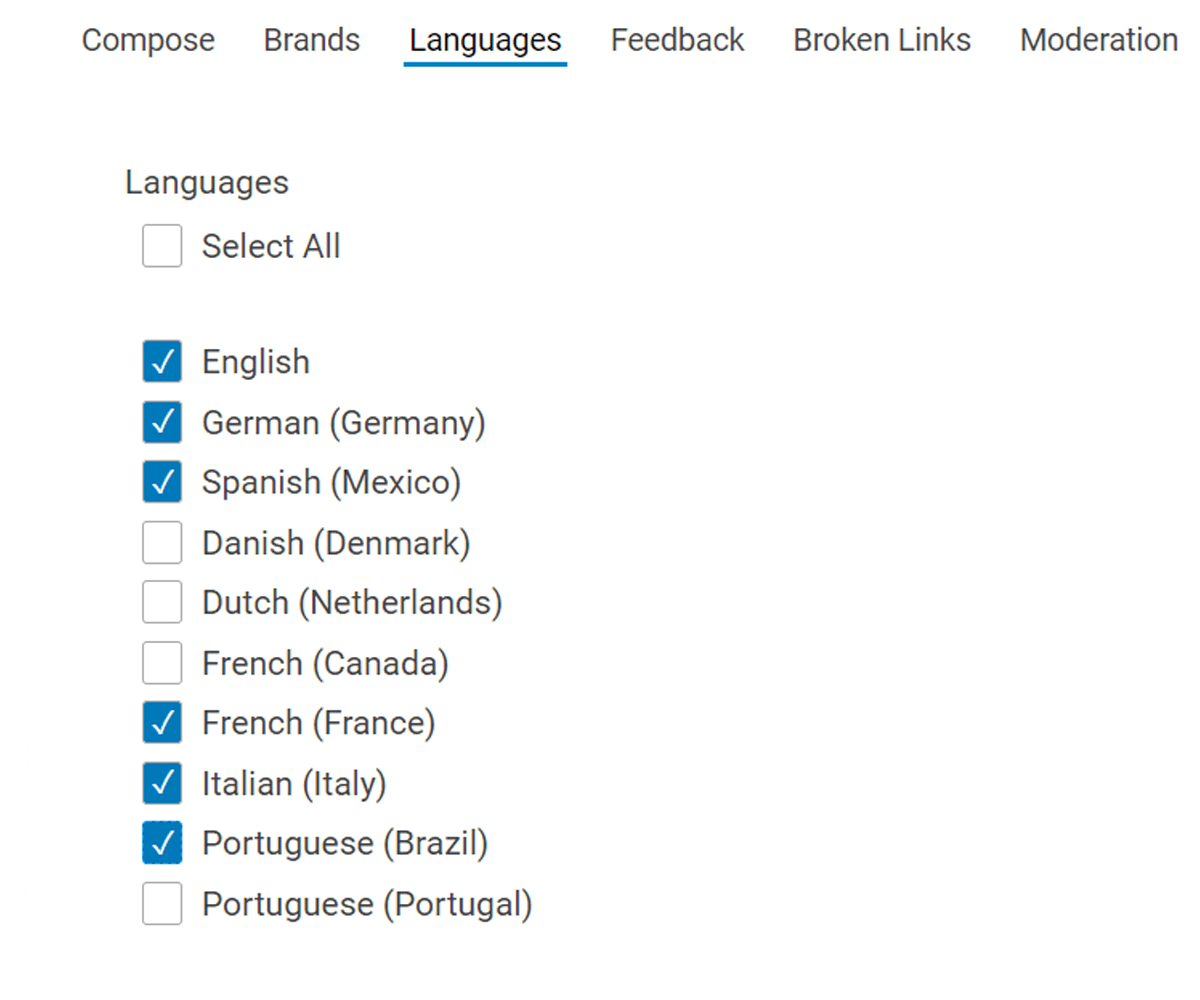 Knowledge Base Article Language Support