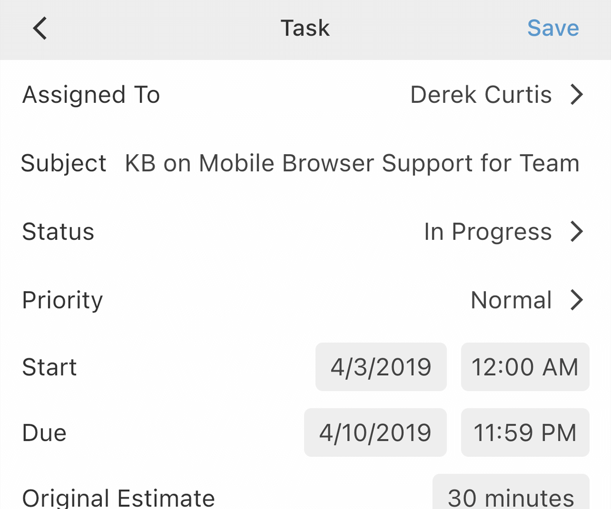 Mobile Help Desk Task Management